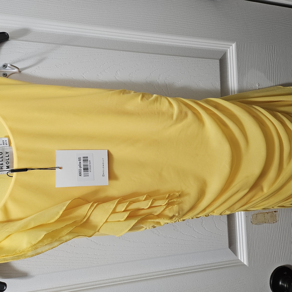 Hello Molly Yellow Ruffle Dress - Picture 13 of 13